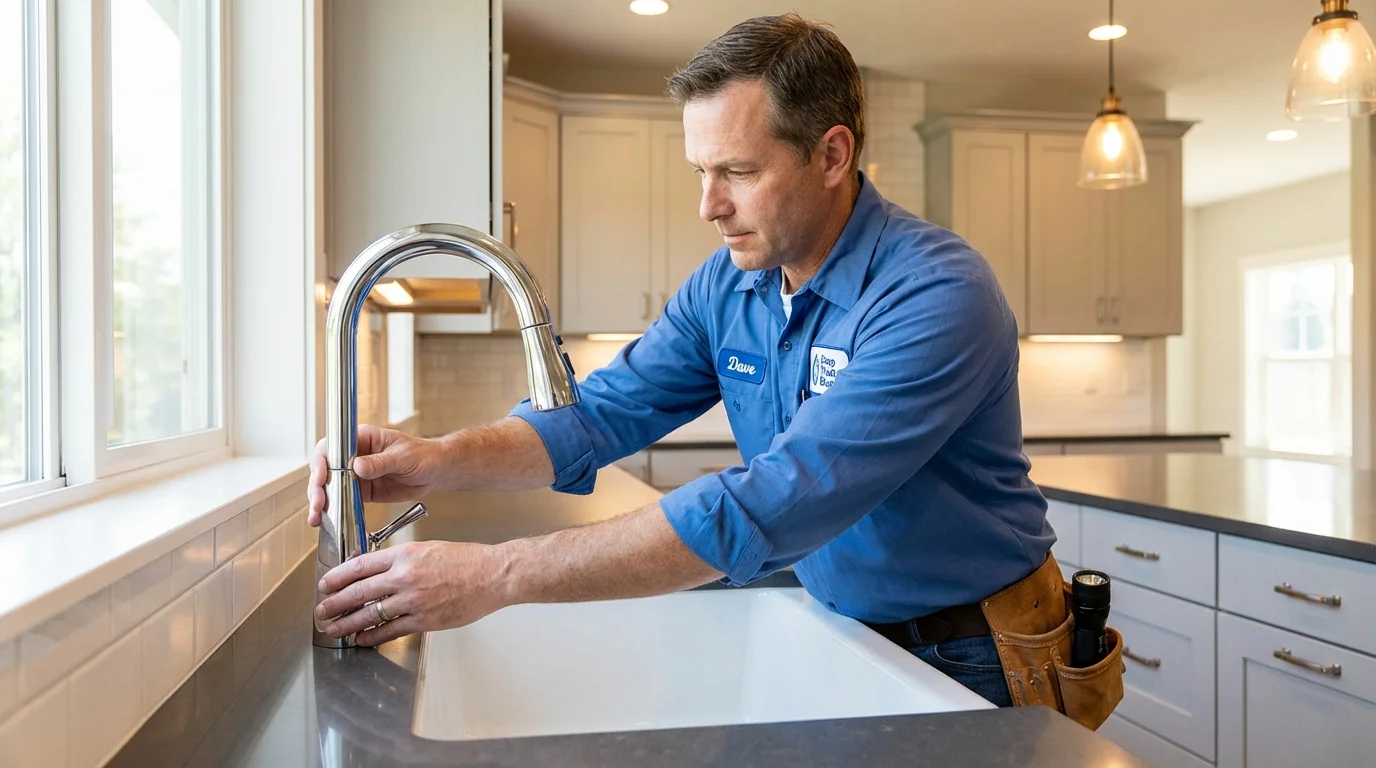 Kitchen faucet installation by Johns Plumbing LLC in Anna Maria
