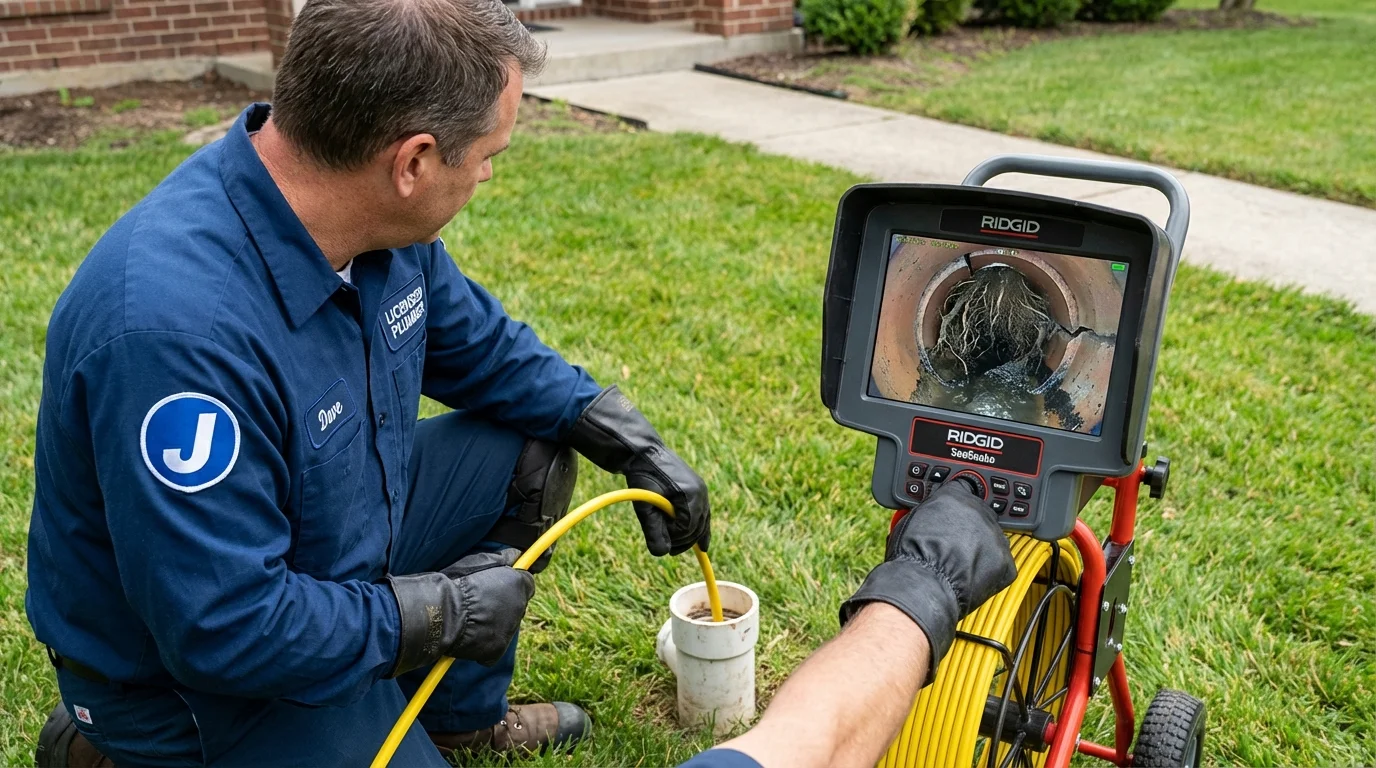Sewer camera inspection being performed by Johns Plumbing LLC in Anna Maria