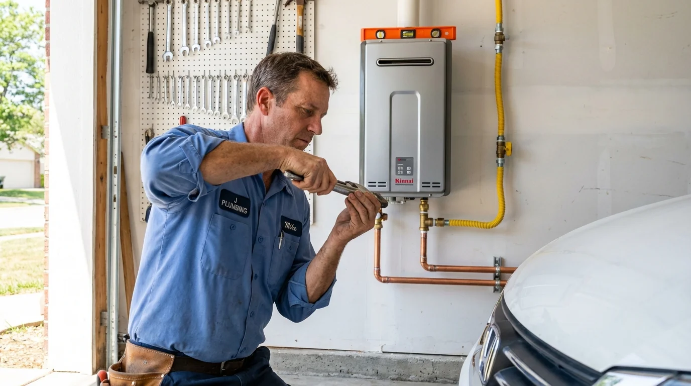 Tankless water heater installation by a Johns Plumbing LLC plumber in Anna Maria
